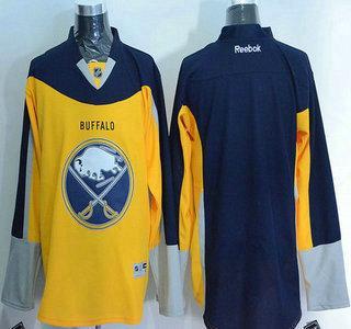 Men’s Buffalo Sabres Blank Reebok Gold Alternate Premier Jersey