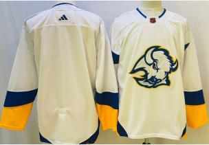 Men’s Buffalo Sabres Blank White 2022 Reverse Retro Authentic Jersey