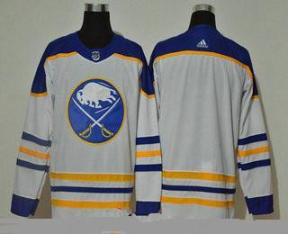 Men’s Buffalo Sabres Blank White Adidas 2020-21 Alternate Authentic Player NHL Jersey