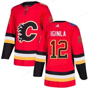 Men’s Calgary Flames #12 Jarome Red Drift Fashion Adidas Jersey