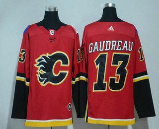 Men’s Calgary Flames #13 Johnny Gaudreau Red Home 2017-2018 Hockey Stitched NHL Jersey