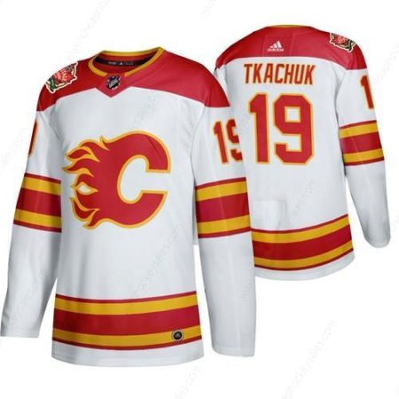 Men’s Calgary Flames #19 Matthew Tkachuk 2019 Heritage Classic Authentic White Jersey