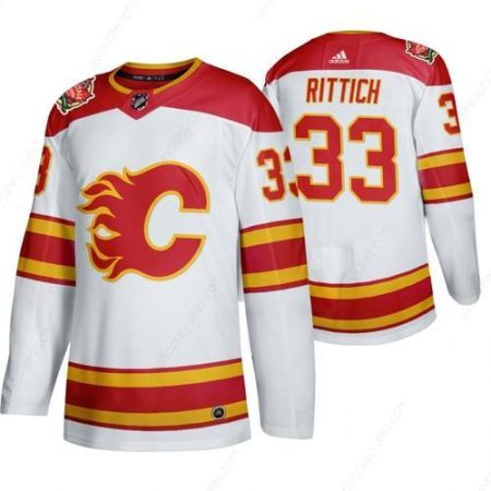 Men’s Calgary Flames #33 David Rittich 2019 Heritage Classic Authentic White Jersey