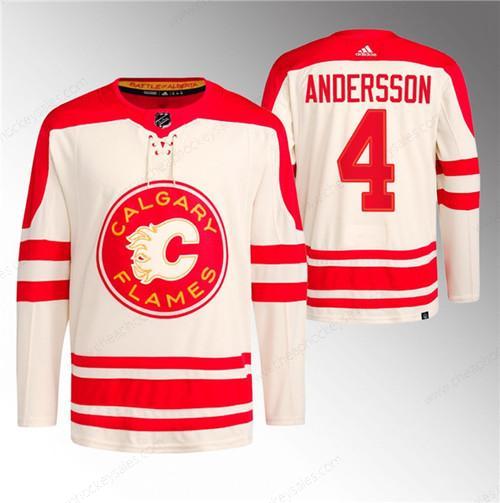 Men’s Calgary Flames #4 Rasmus Andersson 2023 Cream Classic Primegreen Stitched Jersey