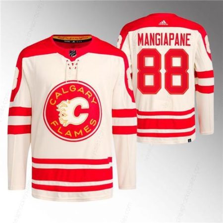 Men’s Calgary Flames #88 Andrew Mangiapane 2023 Cream Classic Primegreen Stitched Jersey