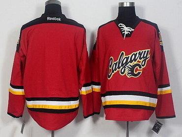 Men’s Calgary Flames Blank Red 2016 Premier Alternate Jersey