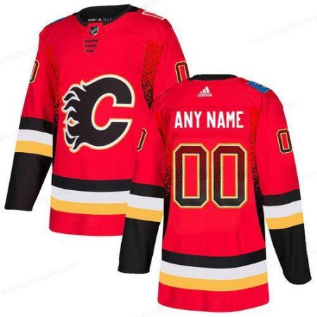 Men’s Calgary Flames Red Customized Drift Fashion Adidas Jersey