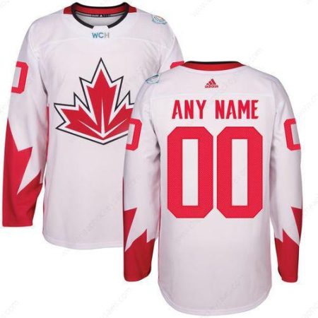 Men’s Canada Hockey Adidas White World Cup Of Hockey 2016 Premier Custom Jersey
