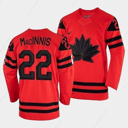 Men’s Canada Hockey Al Macinnis Red 2022 Winter Olympic #22 Gold Winner Jersey