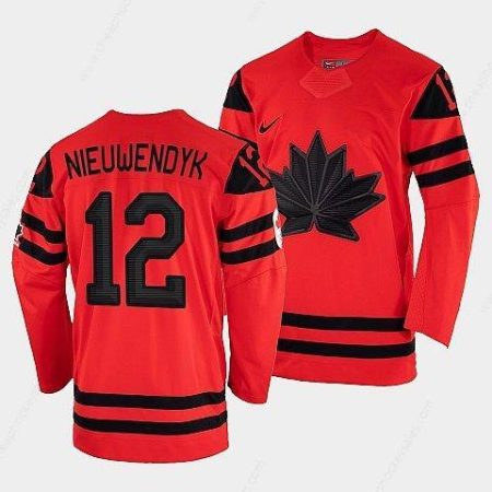 Men’s Canada Hockey Joe Nieuwendyk Red 2022 Winter Olympic #12 Gold Winner Jersey