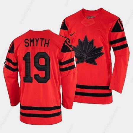 Men’s Canada Hockey Ryan Smyth Red 2022 Winter Olympic #19 Gold Winner Jersey