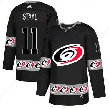 Men’s Carolina Hurricanes #11 Jordan Staal Black Team Logos Fashion Adidas Jersey