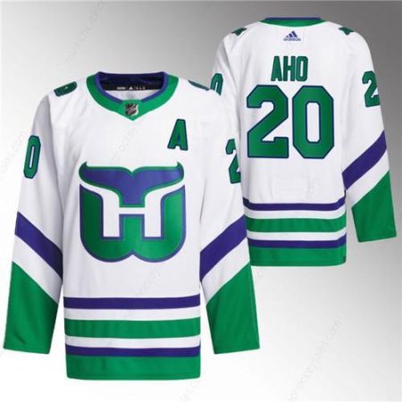 Men’s Carolina Hurricanes #20 Sebastian Aho White 2023-24 Stitched Jersey