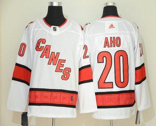 Men’s Carolina Hurricanes #20 Sebastian Aho White New 2019 Adidas Stitched NHL Jersey