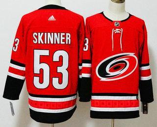 Men’s Carolina Hurricanes #53 Jeff Skinner Red 2017-2018 Hockey Stitched NHL Jersey