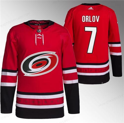 Men’s Carolina Hurricanes #7 Dmitry Orlov Red Stitched Jersey