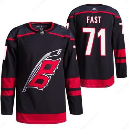 Men’s Carolina Hurricanes #71 Jesper Fast Black Stitched Jersey