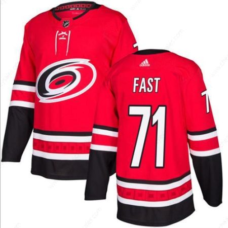 Men’s Carolina Hurricanes #71 Jesper Fast Red Stitched Jersey