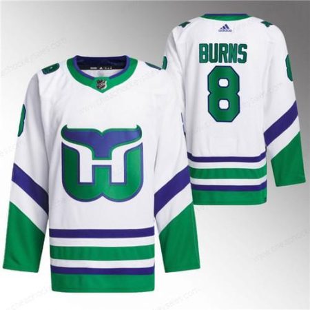 Men’s Carolina Hurricanes #8 Brent Burns White 2023-24 Stitched Jersey