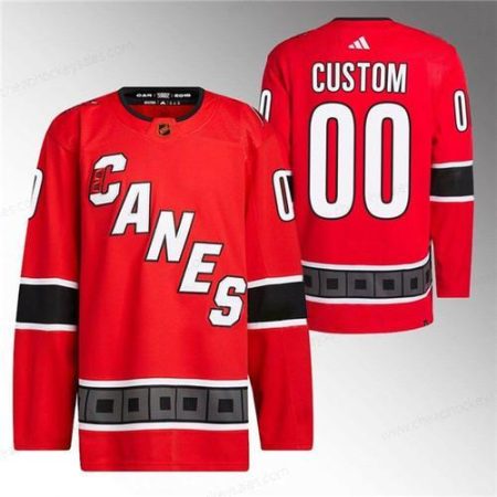 Men’s Carolina Hurricanes Custom Red 2022-23 Reverse Retro Stitched Jersey