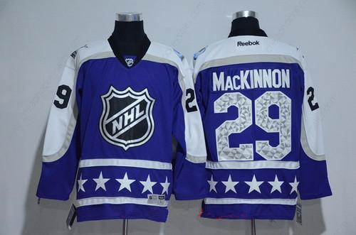 Men’s Central Division Colorado Avalanche #29 Nathan Mackinnon Reebok Purple 2017 NHL All-Star Stitched Ice Hockey Jersey