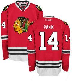 Men’s Chicago Blackhawks #14 Richard Panik Home Red Reebok Hockey Jersey