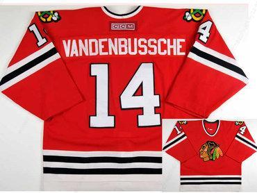 Men’s Chicago Blackhawks #14 Ryan Vandenbussche CCM Throwback NHL Hockey Jersey