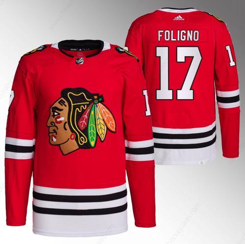 Men’s Chicago Blackhawks #17 Nick Foligno Red Stitched Hockey Jersey