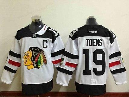 Men’s Chicago Blackhawks #19 Jonathan Toews Reebok White 2016 Stadium Series Premier Jersey