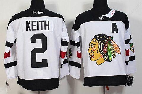 Men’s Chicago Blackhawks #2 Duncan Keith Reebok White 2016 Stadium Series Premier Jersey