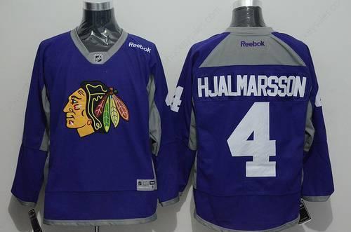 Men’s Chicago Blackhawks #4 Niklas Hjalmarsson 2014 Purple Practice Jersey