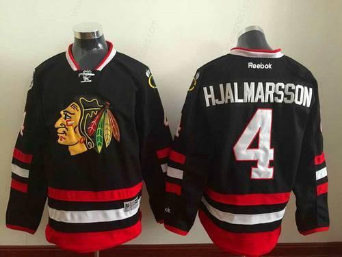 Men’s Chicago Blackhawks #4 Niklas Hjalmarsson 2014 Stadium Series Black Jersey