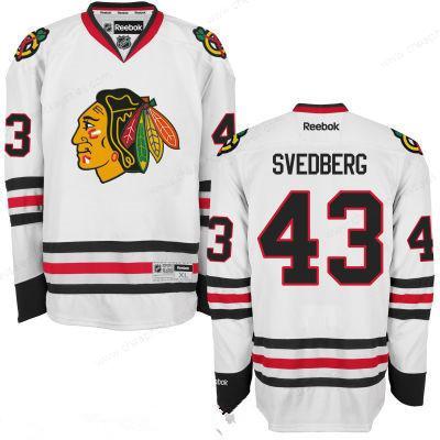 Men’s Chicago Blackhawks #43 Viktor Svedberg White Hockey Stitched NHL Jersey