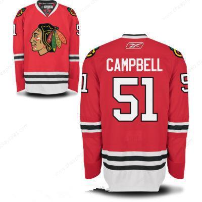 Men’s Chicago Blackhawks #51 Brian Campbell Red Home Hockey Stitched NHL Jersey