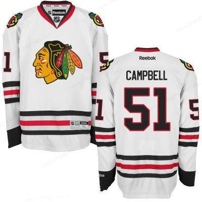 Men’s Chicago Blackhawks #51 Brian Campbell White Hockey Stitched NHL Jersey