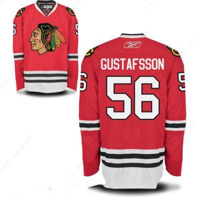 Men’s Chicago Blackhawks #56 Erik Gustafsson Red Home Hockey Stitched NHL Jersey