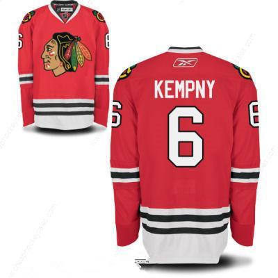 Men’s Chicago Blackhawks #6 Michal Kempny Red Home Hockey Stitched NHL Jersey