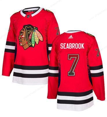 Men’s Chicago Blackhawks #7 Brent Seabrook Red Drift Fashion Adidas Jersey