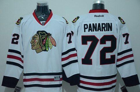 Men’s Chicago Blackhawks #72 Artemi Panarin Road White Premier Reebok Hockey Jersey