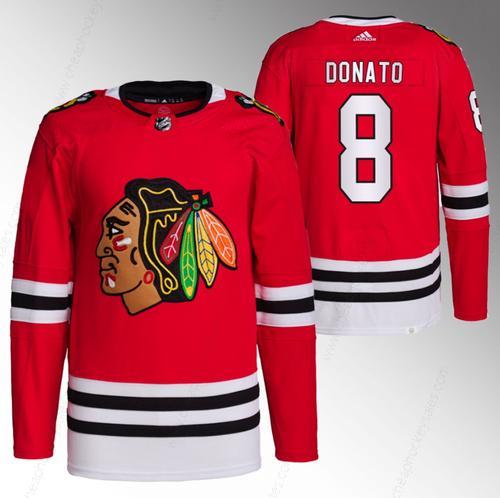 Men’s Chicago Blackhawks #8 Ryan Donato Red Stitched Hockey Jersey