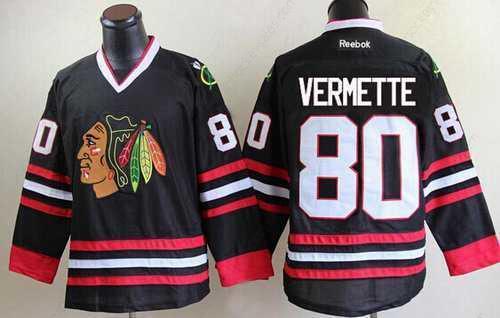 Men’s Chicago Blackhawks #80 Antoine Vermette Black Jersey