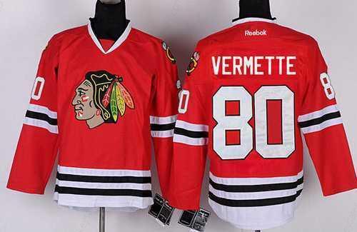 Men’s Chicago Blackhawks #80 Antoine Vermette Red Jersey