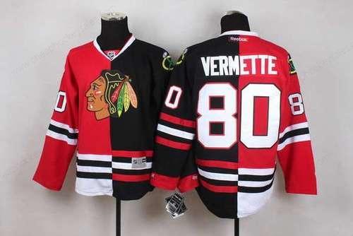 Men’s Chicago Blackhawks #80 Antoine Vermette Redblack Two Tone Jersey