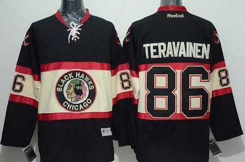 Men’s Chicago Blackhawks #86 Teuvo Teravainen Black Third Jersey