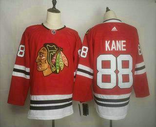 Men’s Chicago Blackhawks #88 Patrick Kane Adidas Home Authentic Red Player Jersey