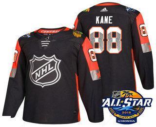 Men’s Chicago Blackhawks #88 Patrick Kane Black 2018 NHL All-Star Stitched Ice Hockey Jersey