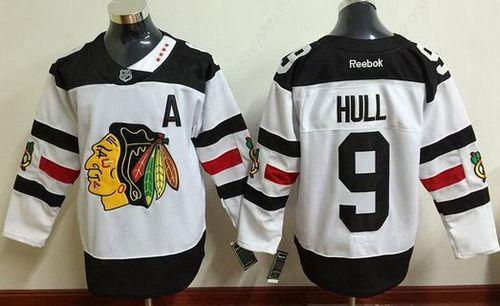 Men’s Chicago Blackhawks #9 Bobby Hull Reebok White 2016 Stadium Series Premier Jersey