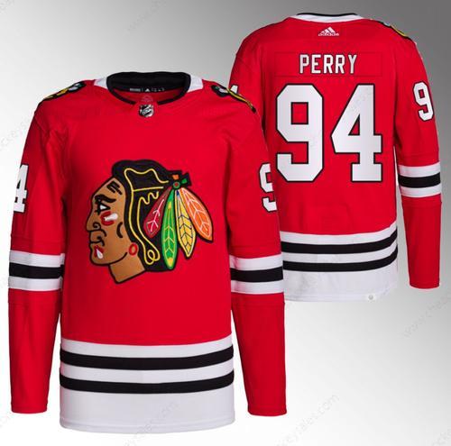 Men’s Chicago Blackhawks #94 Corey Perry Red Stitched Hockey Jersey