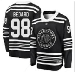 Men’s Chicago Blackhawks #98 Connor Bedard Adidas Authentic 2019 Winter Classic Black Jersey