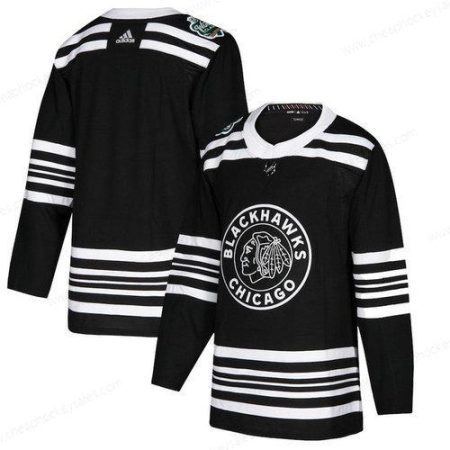 Men’s Chicago Blackhawks Blank Adidas 2019 Winter Classic Authentic Custom Black Jersey